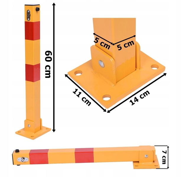 Blokada parkingowa słupek 60 cm zdjęcie 7