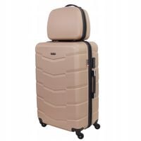 ZESTAW WALIZEK WALIZKA ŚREDNIA NA KÓŁKACH PODRÓŻNA + KUFEREK 936 BAGAŻ ABS