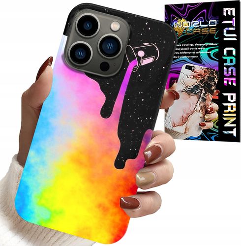 ETUI DO IPHONE 14 PRO - TĘCZOWE KOLOROWE WZORY, FARBA + FOLIA na Arena.pl