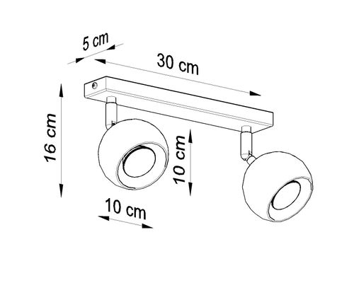 Spot LAMPA sufitowa SL.0444 regulowana OPRAWA listwa kule balls czarne na Arena.pl