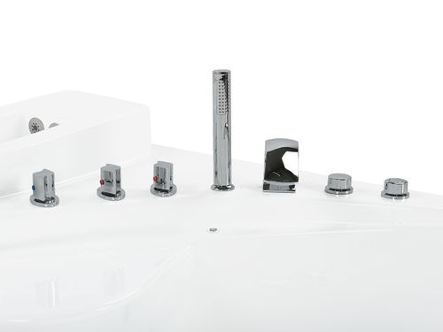 Wanna narożna LED z hydromasażem biała PELICAN na Arena.pl