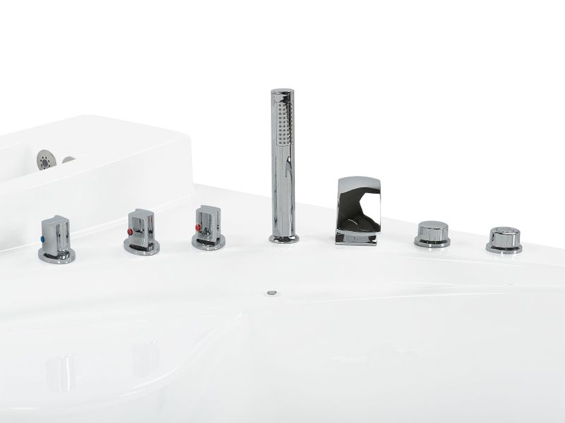 Wanna narożna LED z hydromasażem biała PELICAN zdjęcie 7