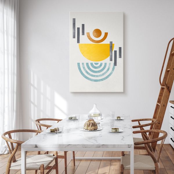 Obraz Na Płótnie Figury Geometryczne Abstrakcja Styl Boho 20cm x 30cm zdjęcie 4