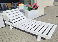 Leżak drewniany biały ogrodowy XD regulowany PRODUCENT