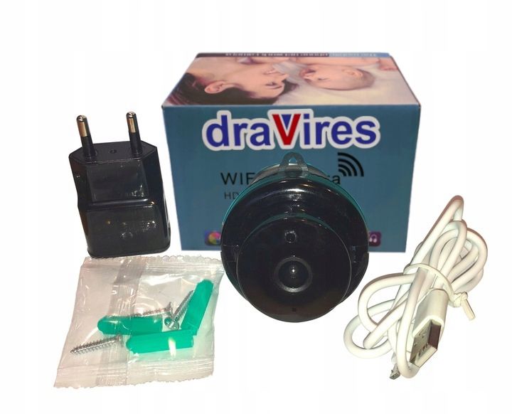Kamera wifi draVires ip szpiegowska mała mini podczerwień zdjęcie 4