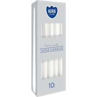 Świece Bispol Candles Aura s30-090 ~7h 10 sztuk białe