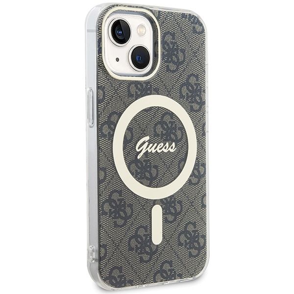 Etui Guess do iPhone 15 Plus, iPhone 14 Plus, Brązowy, MagSafe zdjęcie 4