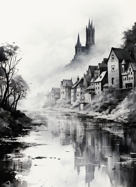 Plakat 40x55cm Mglisty Refleks zdjęcie 1