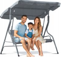 HUSTAWKA OGRODOWA WISZACA BUJANA METALOWA SOFA LAWKA DO OGRODU LAWECZKA