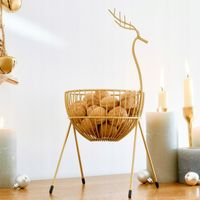 Koszyk LET IT SNOW na owoce renifer 37x17 cm HOMLA