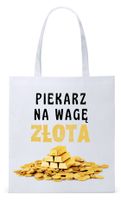 Dla Piekarza Prezent Torba Eco Biała Shopper Z Nadrukiem Ze Zdjęciem