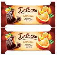 Delisana Ciastka z galaretką pomarańczową 135g x 2 sztuk