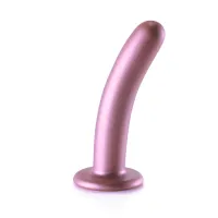 ouch! smooth silicone - model z przyssawką, metaliczny, 14,5 cm