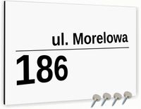 Tabliczka adresowa Aluminiowa Tablica numer posesji Biała 20x15 Różne wzory