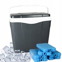 LODÓWKA TURYSTYCZNA SAMOCHODOWA PRZENOŚNA 25L +WKŁADY NA PIKNIK PLAŻĘ