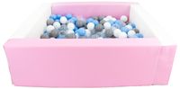 Kwadratowy suchy basen z ekoskóry z 300 piłeczkami SUPER ZABAWA DLA DZIECKA
