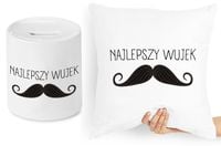 Dla Wujka Zestaw Poduszka + Skarbonka Prezent Z Nadrukiem Ze Zdjęciem