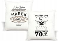 PREZENT NA URODZINY Stylowa Poduszka z datą imię