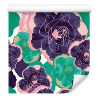 Tapeta malowane róże kwiaty vintage do sypialni