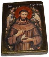 Ikona święty Franciszek patron zwierząt
