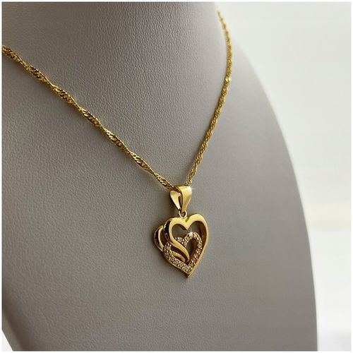 ZŁOTY ŁAŃCUSZEK Z SERDUSZKIEM 925/585+RÓŻA WIECZNA LED PREZENT DLA KOBIETY na Arena.pl