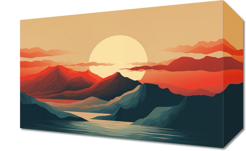 Obraz 30x20cm Zachód Słońca nad Górami zdjęcie 1