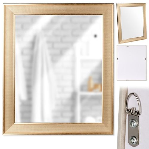 Lustro ścienne złote prostokątne 49,5x59,5 cm na Arena.pl