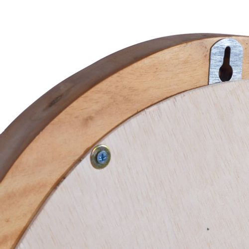 Lustro ścienne, 60 cm, tekowe, okrągłe na Arena.pl
