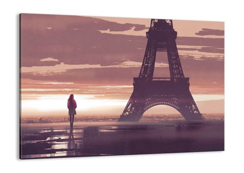 Obraz Na Płótnie - Wieża Eiffla Postać - 70X50 Cm - Aa70X50-4104 na Arena.pl