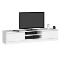 Szafka rtv, NOVA 160x40x33 cm, biel, mat | TYLETEGOTU