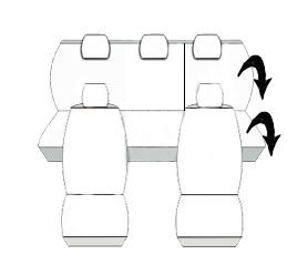 Pokrowce MIAROWE do OPEL KARL 2015-2019r. tył 2/1 P1 na Arena.pl