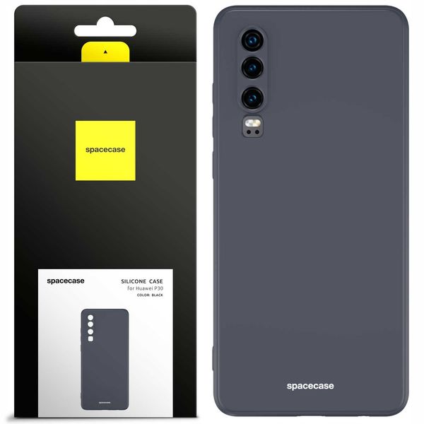 Spacecase Silicone Case Huawei P30 Black zdjęcie 1