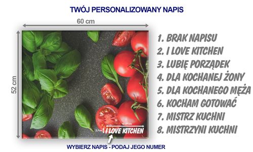 SZKLANA DESKA NA KUCHENKĘ 60x52 059A POMIDORY na Arena.pl