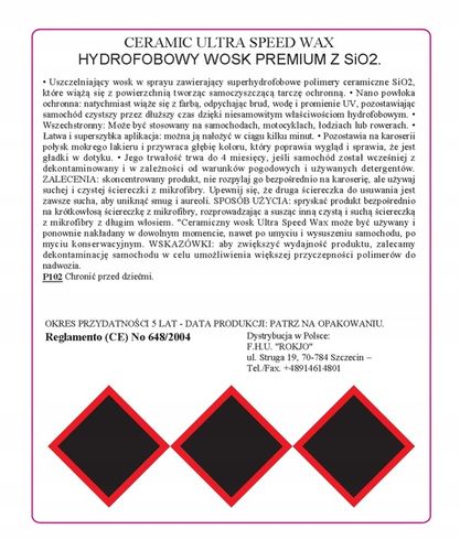 Wosk ceramiczny samochodowy w sprayu CERAMIC ULTRA SPEED WAX 500 ml Mafra na Arena.pl