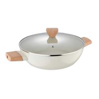 garnek marmurkowy płaski 28cm z pokrywą bergner bg-34747 naturally