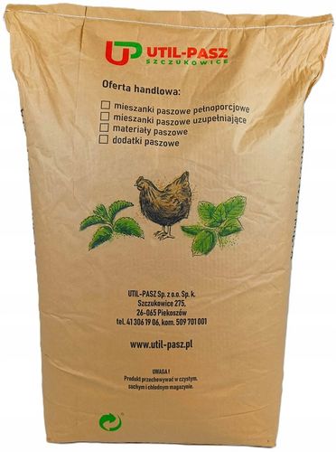 PASZA DLA KUR NIOSEK 25KG KARMA DLA KUR NIOSEK WITAMINY Z POKRZYWĄ I MIĘTĄ na Arena.pl