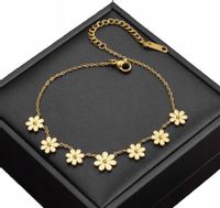 Złota 18K Bransoletka Pozłacana Stal Chirurgiczna