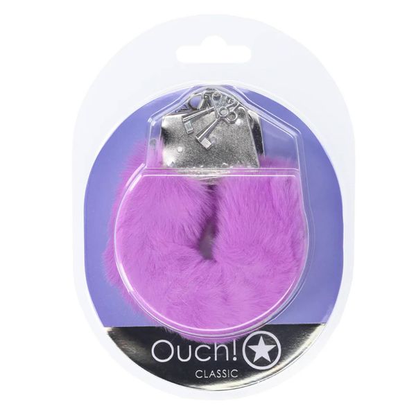 Classic Fluffy Handcuffs - Purple zdjęcie 2