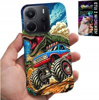 ETUI DO XIAOMI NOTE 14 4G -DINOZAUR W MONSTERTRUCKU WZORY DLA DZIECI