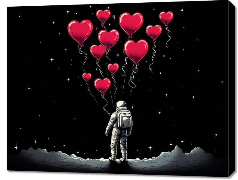 Obraz 90x70cm Astronauta Własnych Celi zdjęcie 1