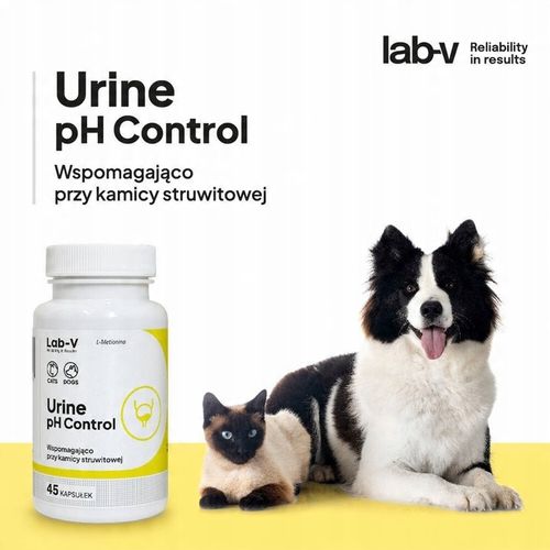 LAB-V URINE pH CONTROL PRZY KAMICY STRUWITOWE DLA PSA I KOTA 45 kapsułek na Arena.pl