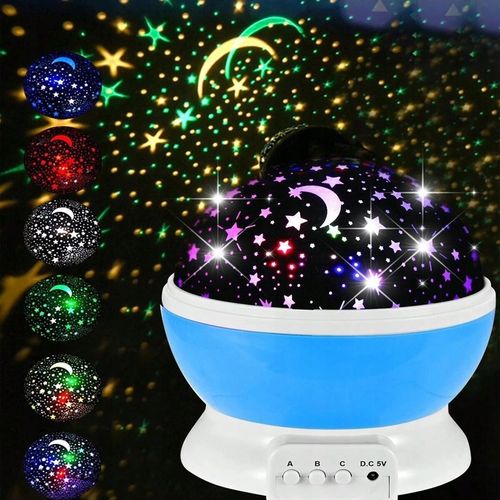 PROJEKTOR GWIAZD KSIĘŻYCA NIEBA OBROTOWY LAMPKA NOCNA RZUTNIK DLA DZIECKA na Arena.pl