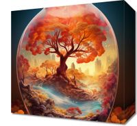 Obraz 30x30cm Drzewo Życia w Szkle