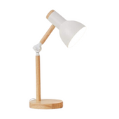 Lampka biurkowa lampka nocna stołowa lampka na biurko biała LED E27