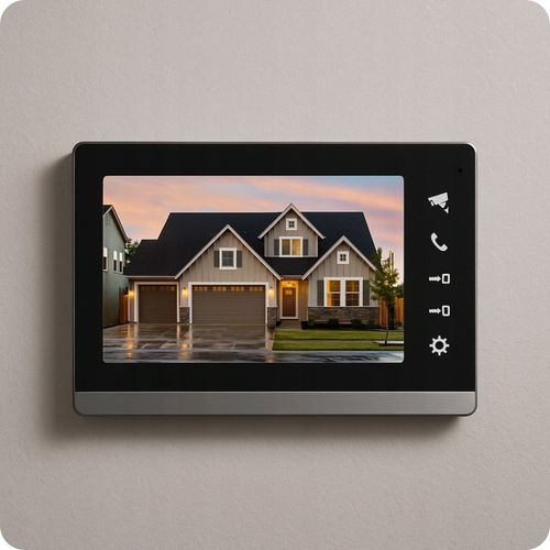 WIDEODOMOFON PRZEWODOWY VIDEO DOMOFON ZESTAW CZYTNIK RFID FURTKA BRAMA 7'' na Arena.pl