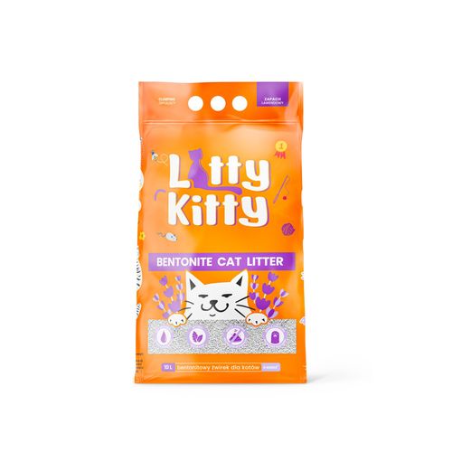 (W) LITTY KITTY Żwirek bentonitowy o zapachu lawendy 10L na Arena.pl