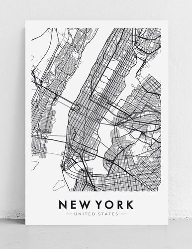 Plakat Nowy Jork plan miasta mapa 30x40 cm na Arena.pl