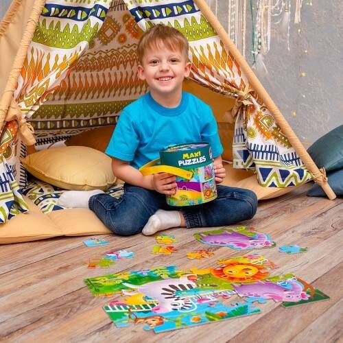 Puzzle Edukacyjne Maxi 2W1 Zoo Rk1080-02 na Arena.pl