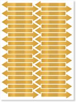 Naklejki STRZAŁKI 9,8 x 2,3 cm ZŁOTE x44