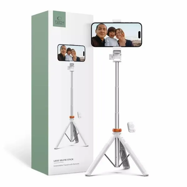 Selfie Stick L03S Bluetooth statyw Tripod White zdjęcie 1